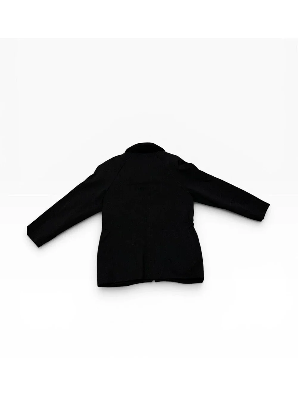Vtg Patricia Clyne Barneys New York Black Fur Collar Zip Utility Coat Jacket 8